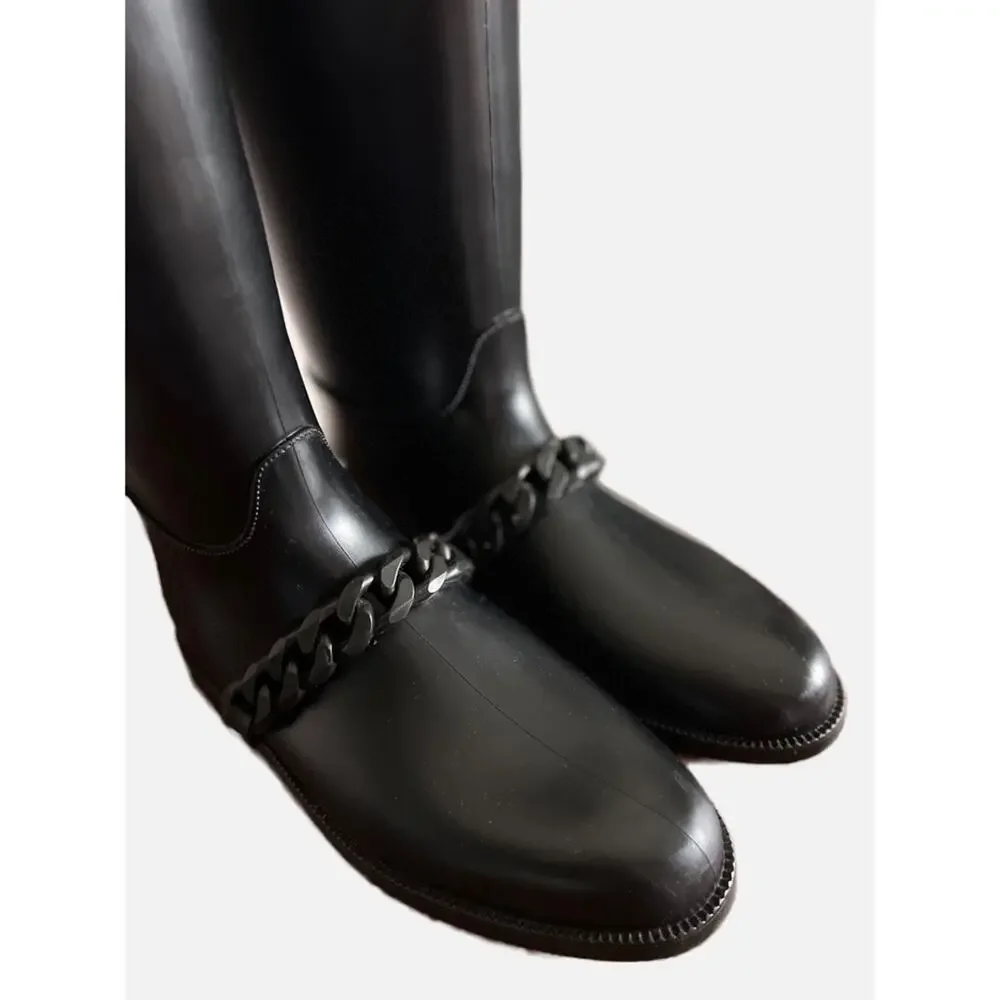 Women’s Givenchy Rubber Eva Chain Boots Size 8.5